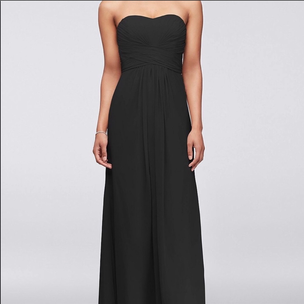 David bridal sweetheart black dress